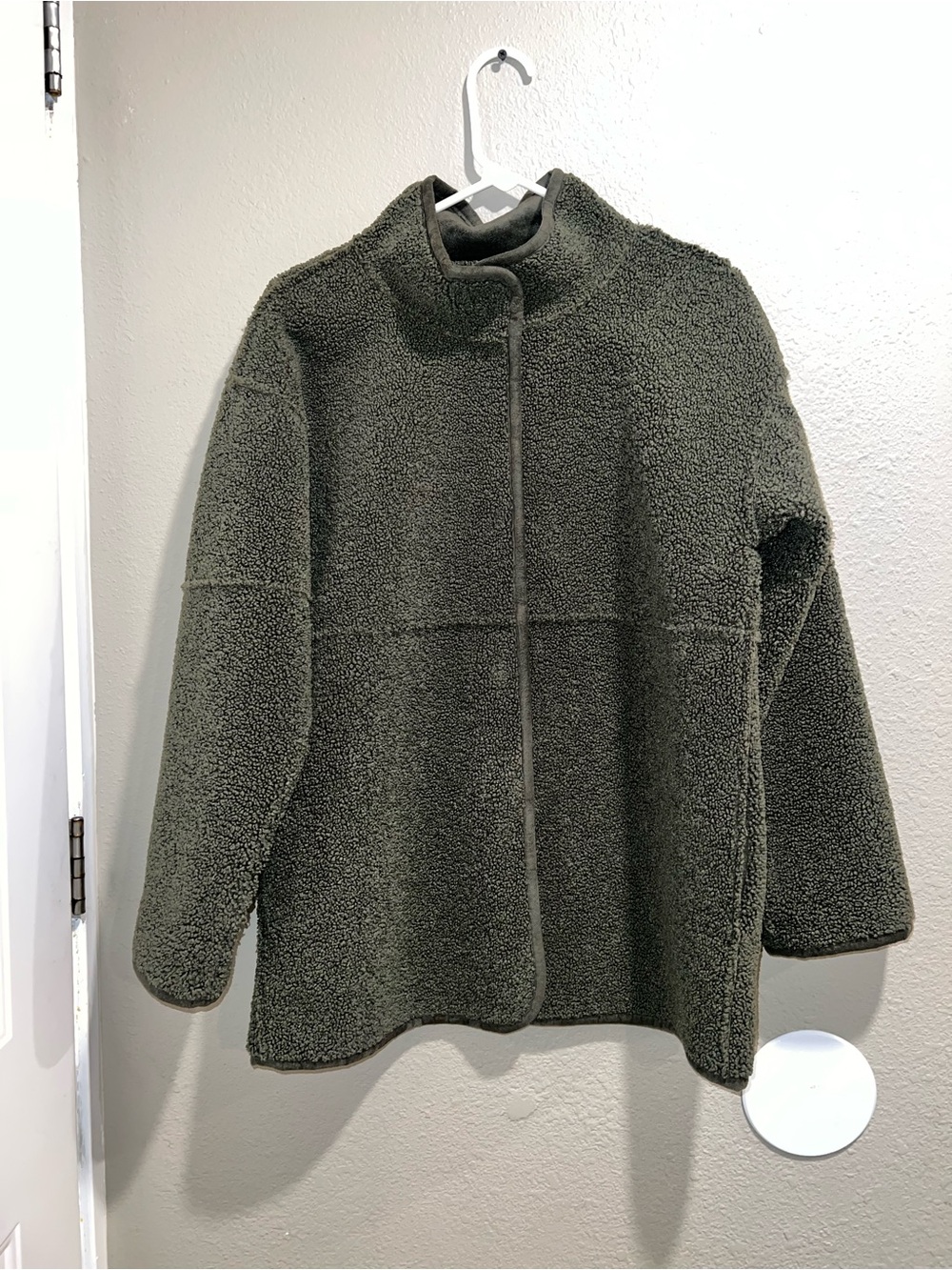 Velvet by Graham & Spencer Olive Green Teddy Sherpa Jacket